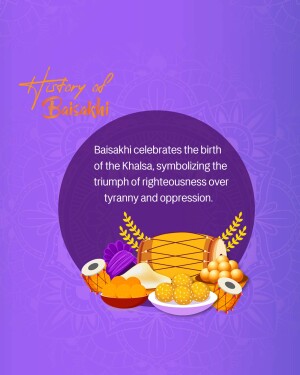 Happy Baisakhi - History And Celebration Marketing Image For Snapchat