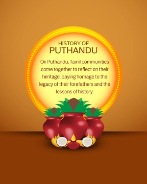 Image depicting a Puthandu celebration with traditional elements.