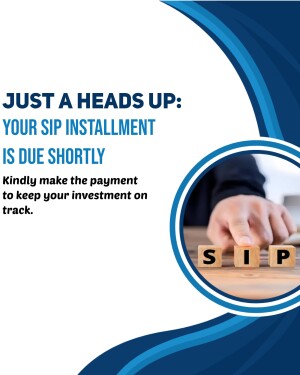 Image reminding users about their upcoming SIP installment payment.