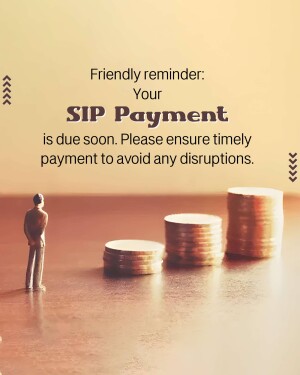 Miniature figure looking at stacks of coins with a payment reminder text.