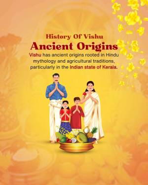 Vishu celebration with family and traditional offerings
