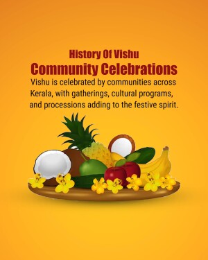 Vishu festival display with fruits and flowers