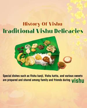 Traditional Vishu Sadhya spread on a banana leaf