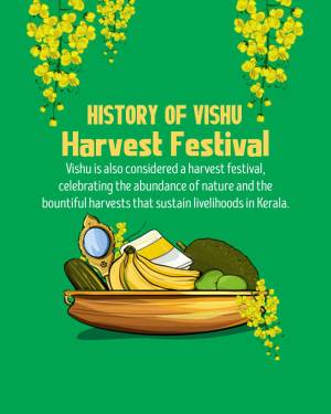 Vishu Harvest Festival illustration with traditional elements