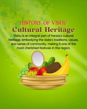 Vishu celebration with traditional items