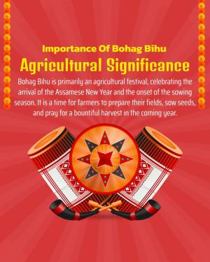Image depicting the agricultural significance of Bohag Bihu with traditional drums.