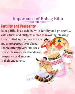 Illustration depicting the significance of Bohag Bihu, a festival associated with fertility and prosperity.