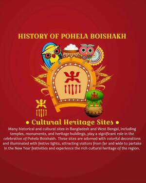 Pohela Boishakh poster with cultural elements