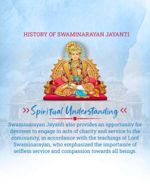 Swaminarayan Jayanti - History And Spiritual Understanding Template For Facebook