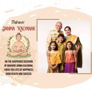 Family celebrating Mahavir Janma Kalyanak