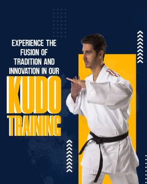 Man in Kudo uniform demonstrating a technique