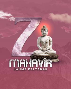 Mahavir Jayanti Poster Social Media Post For Threads