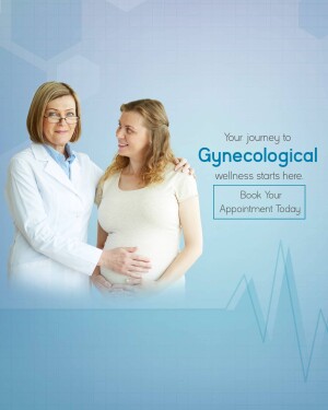 Doctor with pregnant patient promoting gynecological wellness