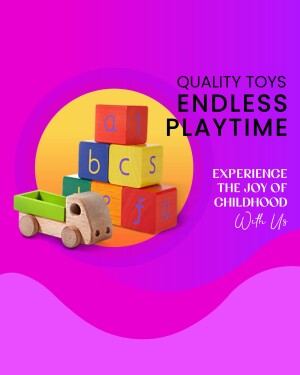 Wooden toy truck with alphabet blocks on a colorful background