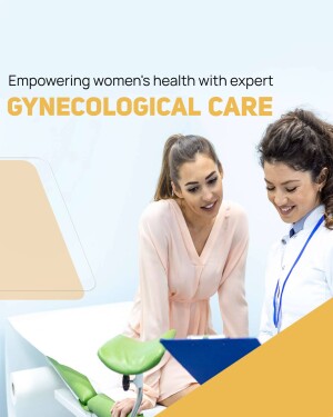 Doctor consulting with a female patient in a gynecological setting.