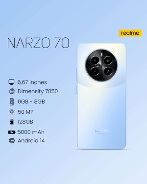 Realme Narzo 70 smartphone with specifications