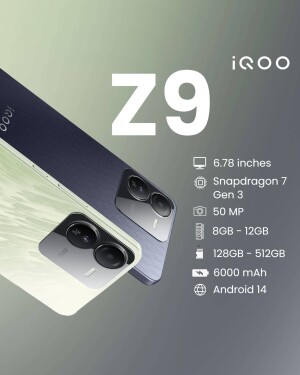 iQOO Z9 5G smartphone with key specifications