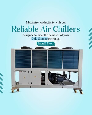 Industrial air chiller units for cold storage facilities