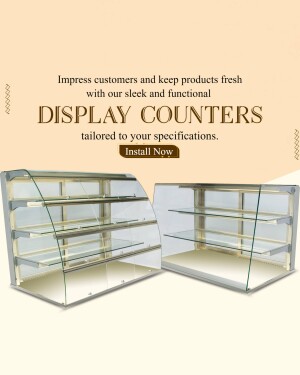 Modern glass display counters for showcasing products