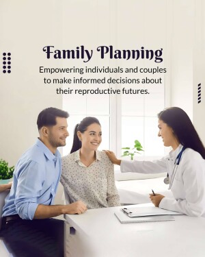 Doctor consulting with a couple about family planning