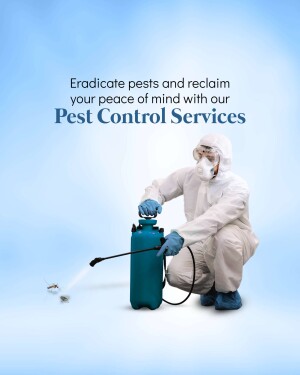 Pest control professional spraying insecticide