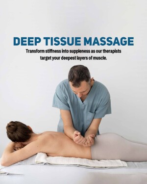 Deep Tissue Massage Therapy Artwork For Instagram