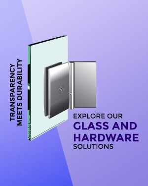 Modern glass and metal hardware solutions for interior design