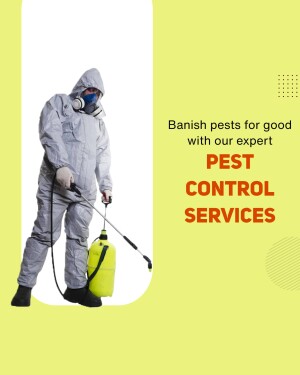 Pest control worker spraying insecticide