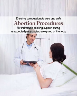 Doctor consulting with a patient about abortion procedures.