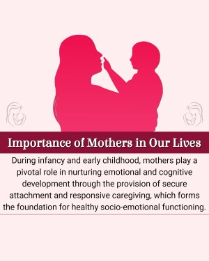Silhouette of a mother and child with text about the importance of mothers