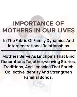 Illustration depicting the importance of mothers in family dynamics and intergenerational relationships.