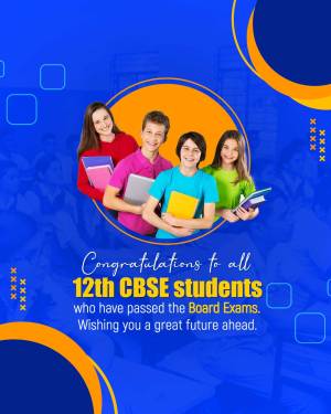 Group of students celebrating passing the CBSE 12th board exams