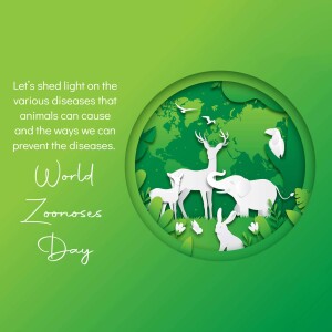 World Zoonoses Day - Awareness Illustration Flyer For X