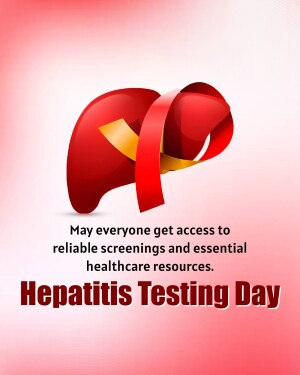 Illustration of a liver with a ribbon, promoting Hepatitis Testing Day