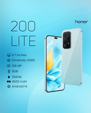 Honor 200 Lite smartphone with specifications