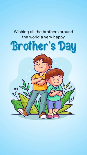 Happy Brother's Day Illustration Artwork For X