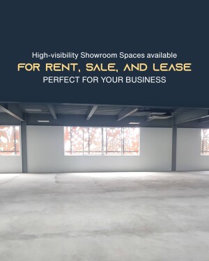 Empty showroom space available for rent, sale, or lease.