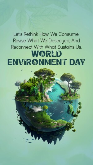 World Environment Day - Rethink Consumption Artwork For LinkedIn