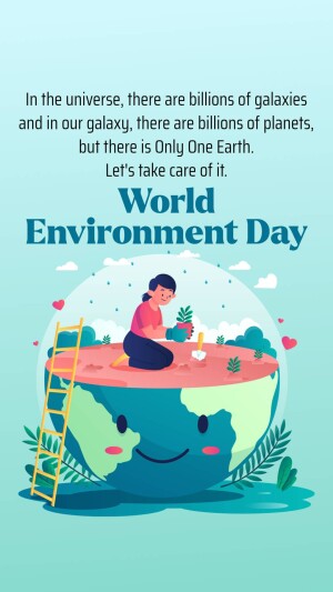 World Environment Day - One Earth Promotional Banner For Telegram