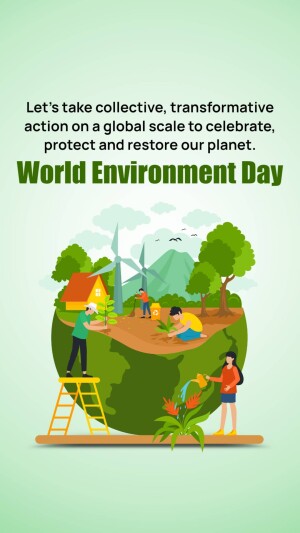 World Environment Day - Collective Action Promotional Banner For X