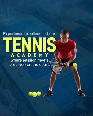 A tennis player practicing at a tennis academy.