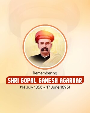Portrait of Shri Gopal Ganesh Agarkar, a social reformer and educator