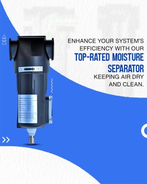 Industrial air moisture separator for efficient system performance