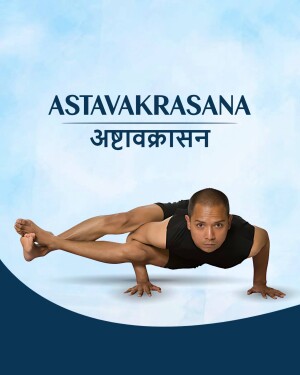 Astavakrasana Yoga Pose Banner For Snapchat