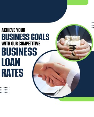 Business loan offer with handshake and money imagery