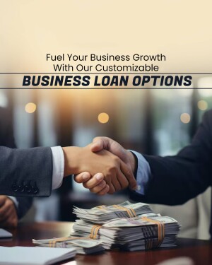 Handshake over money representing business loan options