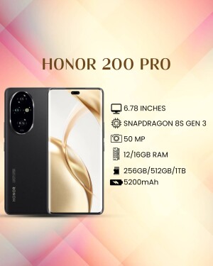 Honor 200 Pro smartphone with specifications