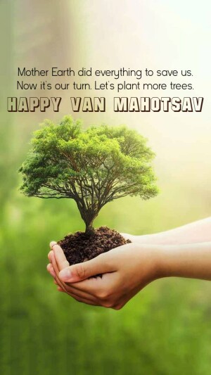 Happy Van Mahotsav Tree Plantation Message Status Post For Twitter