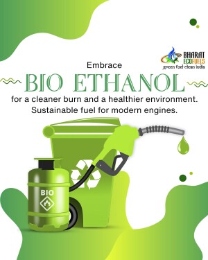 Image promoting Bio Ethanol as a cleaner and sustainable fuel source.