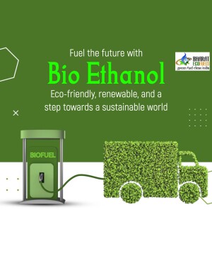 Image promoting Bio Ethanol as an eco-friendly and renewable fuel source.
